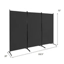 6 Feet 3 Panel Room Divider with Durable Hinges Steel Base by LJGDeals