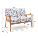 Modern Fabric Loveseat Sofa Couch Upholstered 2-Seat Armchair by LJGDeals