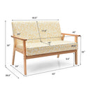 Modern Fabric Loveseat Sofa Couch Upholstered 2-Seat Armchair by LJGDeals