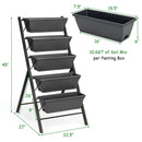 5-Tier Raised Garden Bed with Water Drainage for Flowers Vegetables by LJGDeals