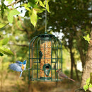 Squirrel-proof Caged Tube Wild Bird Feeder Outdoor Metal Seed Guard Deterrent by LJGDeals
