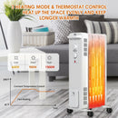 1500 W Oil-Filled Heater Portable Radiator Space Heater with Adjustable Thermostat by LJGDeals