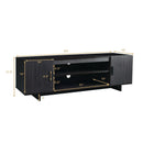 Modern Wood Universal TV Stand for TV up to 65 Inch with 2 Storage Cabinets by LJGDeals