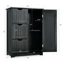 Bathroom Floor Cabinet Side Storage Cabinet with 3 Drawers and 1 Cupboard by LJGDeals