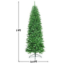 6 Feet PVC Hinged Pre-lit Artificial Fir Pencil Christmas Tree with 150 Lights by DirectDeals