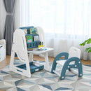 2-in-1 Kids Easel Desk Chair Set Book Rack Adjustable Art Painting Board by LJGDeals