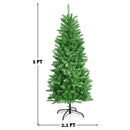 6 Feet PVC Hinged Pre-lit Artificial Fir Pencil Christmas Tree with 150 Lights by LJGDeals