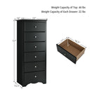 6 Drawers Chest Dresser Clothes Storage Bedroom Furniture Cabinet by LJGDeals