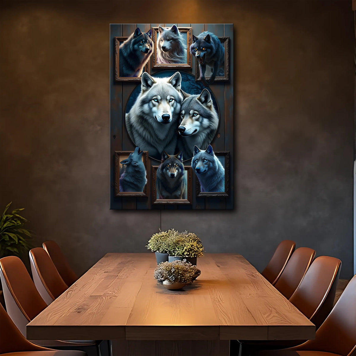3D Wolf Collage Wall Art II, photo 3 of 10
