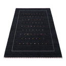 Modern Charcoal And White Hand Loomed Wool Area Rug