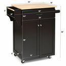 Utility Rolling Storage Cabinet Kitchen Island Cart with Spice Rack by LJGDeals