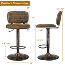 Set of 2 Vintage Bar Stools with Adjustable Height and Footrest by LJGDeals