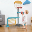 3-in-1 Height Adjustable Basketball Stand Set with Soccer and Roller by LJGDeals