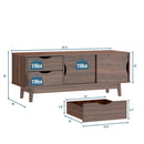 TV Stand for TV up to 60 Inch Media Console Table Storage with Doors by LJGDeals
