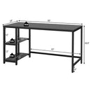 47 Inch Computer Desk Office Study Table Workstation Home with Adjustable Shelf Black by LJGDeals
