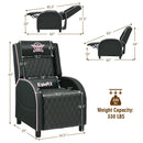 Massage Gaming Recliner Chair with Headrest and Adjustable Backrest for Home Theater by LJGDeals