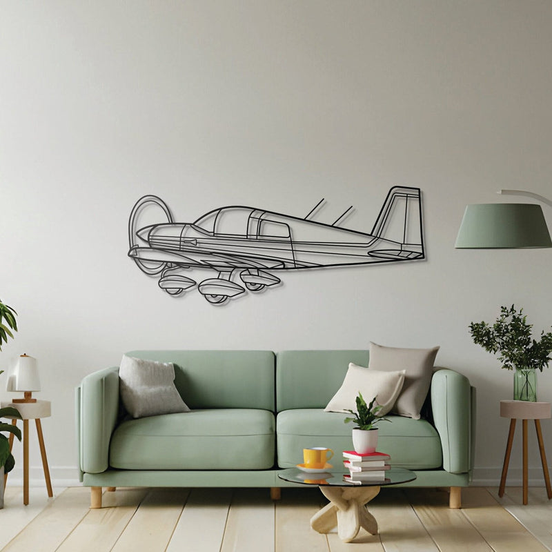 AA-1 Lynx Back Angle Metal Aircraft Wall Art - NCP0459