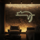 Sleeping Cat Metal Neon Wall Art- LN0022