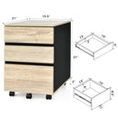 3-Drawer Mobile File Cabinet for Home Office by LJGDeals