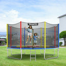 14 Feet Trampoline with Safety Enclosure Net and Ladder Outdoor for Kids Adults by LJGDeals
