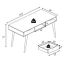Stylish Computer Desk Workstation with 2 Drawers and Solid Wood Legs by LJGDeals