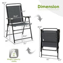 4 Pieces Portable Outdoor Folding Chair with Armrest by LJGDeals