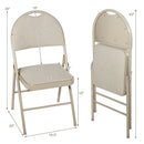 Set of 6 Folding Fabric Upholstered Metal Chairs by LJGDeals