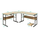 L-Shaped Computer Desk with Tiltable Tabletop by LJGDeals
