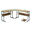 L-Shaped Computer Desk with Tiltable Tabletop by LJGDeals
