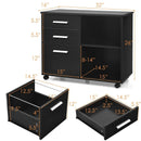 3-Drawer Mobile Lateral File Cabinet Printer Stand by LJGDeals