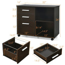 3-Drawer Mobile Lateral File Cabinet Printer Stand by LJGDeals