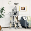 66 Inch Cat Tree Condo Kitten Multi-Level Activity Center-Gray by LJGDeals