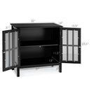 Glass Door Sideboard Console Storage Buffet Cabinet by LJGDeals