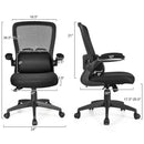 Ergonomic Desk Chair with Lumbar Support and Flip up Armrest-Black by LJGDeals