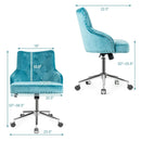 Tufted Upholstered Swivel Computer Desk Chair with Nailed Tri by LJGDeals