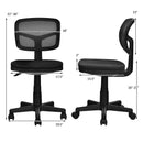 Armless Computer Chair with Height Adjustment and Breathable Mesh for Home Office by LJGDeals