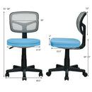 Armless Computer Chair with Height Adjustment and Breathable Mesh for Home Office by LJGDeals