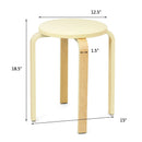 Set of 4 Bentwood Round Stool Stackable Dining Chairs with Padded Seat by LJGDeals