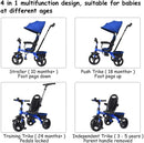 4-in-1 Kids Tricycle with Adjustable Push Handle