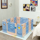 18-Panel Foldable Baby Playpen Kids Activity Center with Lockable Door