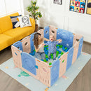 18-Panel Foldable Baby Playpen Kids Activity Center with Lockable Door