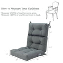 22 x 44 Inch Tufted Outdoor Patio Chair Seating Pad by LJGDeals