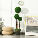 4 Feet Artificial UV Resistant Topiary Triple Ball Tree Plant by LJGDeals