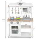Wooden Pretend Play Kitchen Set for Kids with Accessories and Sink by LJGDeals