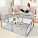 Extra-Large Safety Baby Fence with 50 Ocean Balls-Gray by LJGDeals