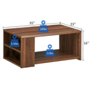 Coffee Table Sofa Side Table with Storage Shelves by LJGDeals