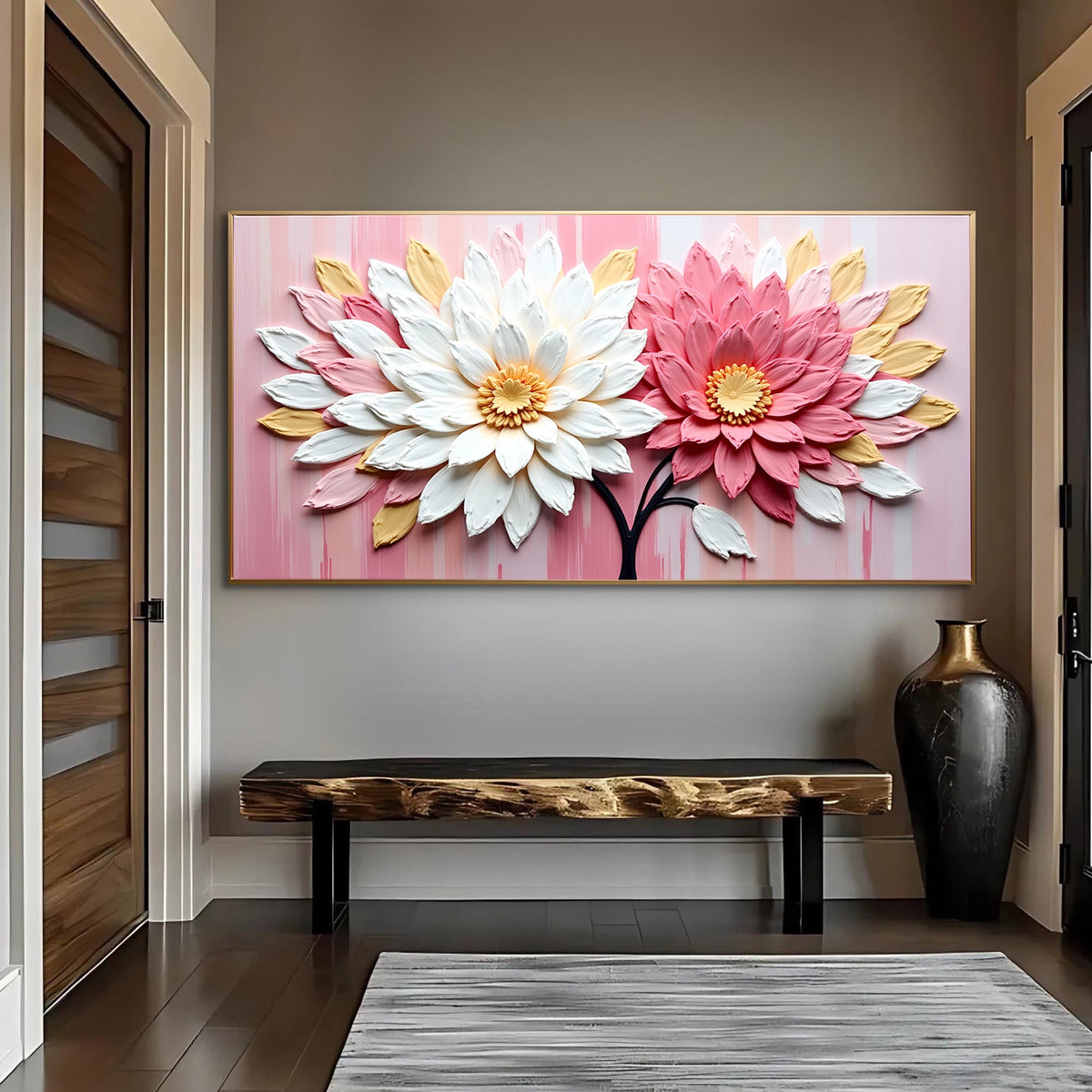 Blushing Blooms Pink Wall Art, photo 3 of 10