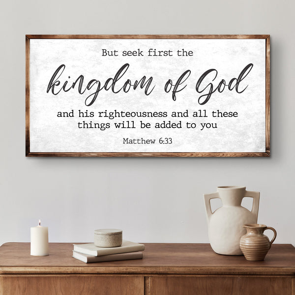 Matthew 6:33 - But Seek the Kingdom of God Faith Sign II, photo 2 of 10