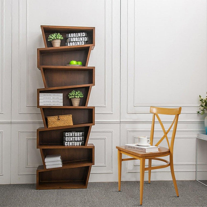 Stackable Side Chairs with Solid Wood Seat&Sturdy Metal Legs, Yellow