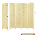 6 ft 4 Panel Portable Folding Room Divider Screen-Natural by LJGDeals